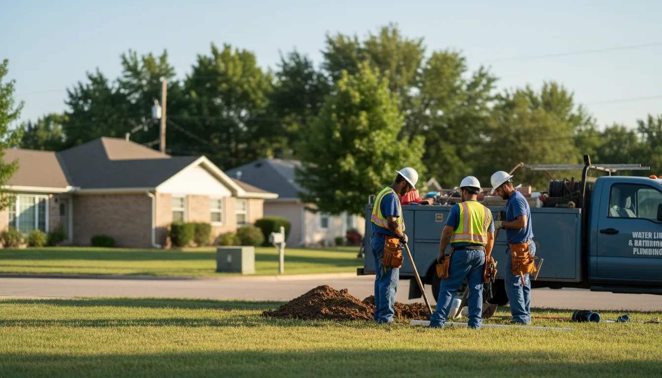 Residential water line and bathroom plumbing service in Deer Park, WI